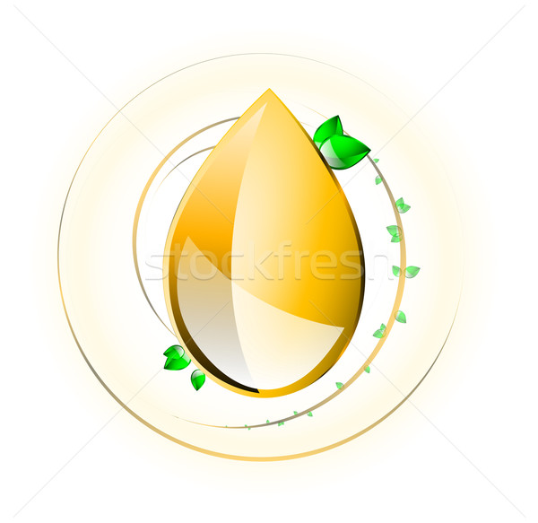 Stock photo: Yellow oil droplet