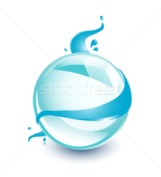 Blue glass sphere Stock photo © evetodew