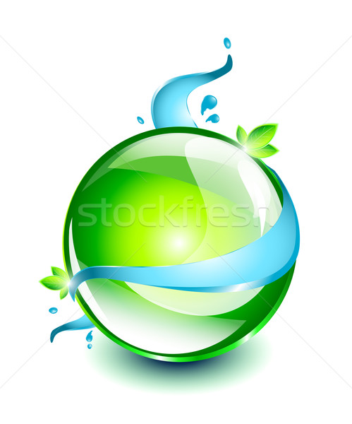 Green glossy sphere Stock photo © evetodew