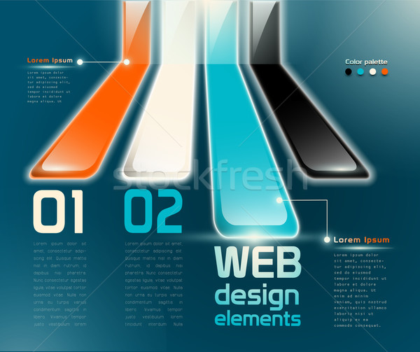 Web design elements Stock photo © evetodew