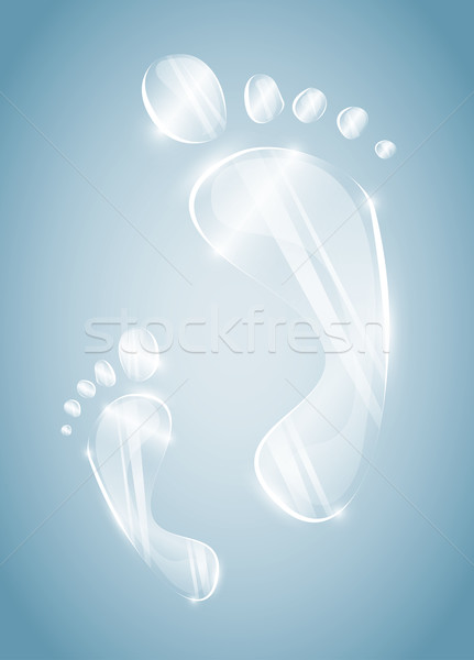 Glass footprints Stock photo © evetodew