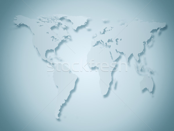 business world map in gray and blue tones Stock photo © evgenyatamanenko