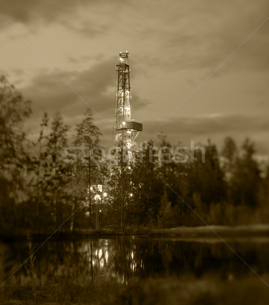Oil drilling rig. Stock photo © EvgenyBashta