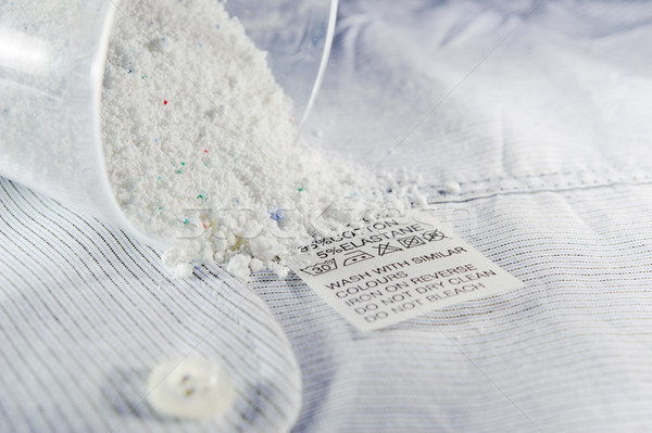 Laundry advice clothing tag. Stock photo © EvgenyBashta