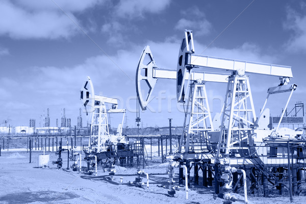 Pump jack on a oilfield. Stock photo © EvgenyBashta
