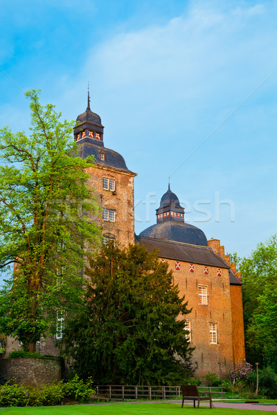 Gyönyörű nyár kilátás kastély Németország víz Stock fotó © EwaStudio