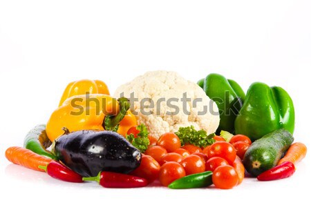 Stock photo: vegetables isolated on a white background