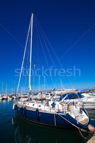 łodzi port łuk marina wody sportu Zdjęcia stock © EwaStudio