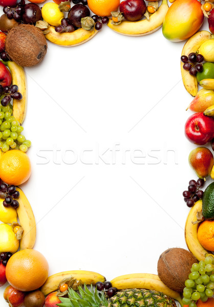 Meyve çerçeve farklı taze lezzetli sebze Stok fotoğraf © EwaStudio