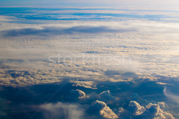 Foto stock: Céu · nuvens · avião · ver · janela · natureza