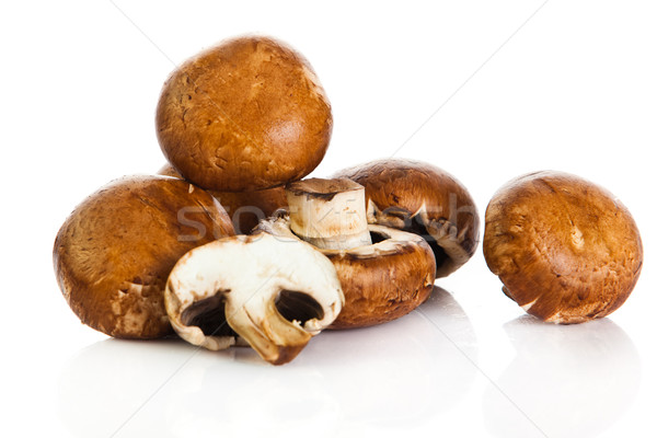 Fresh mushroom champignon isolated on white background .  fresh  Stock photo © EwaStudio
