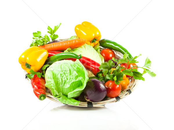 Fresh vegetable isolated on white background.  Healthy Eating. S Stock photo © EwaStudio