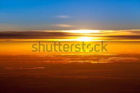 sunset with a height of 10 000 km. Dramatic sunset. View of suns Stock photo © EwaStudio