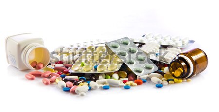 Médicaux bouteilles pilules fond studio pilule [[stock_photo]] © EwaStudio