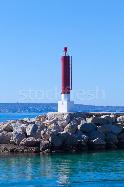 Farol céu casa luz segurança azul Foto stock © EwaStudio