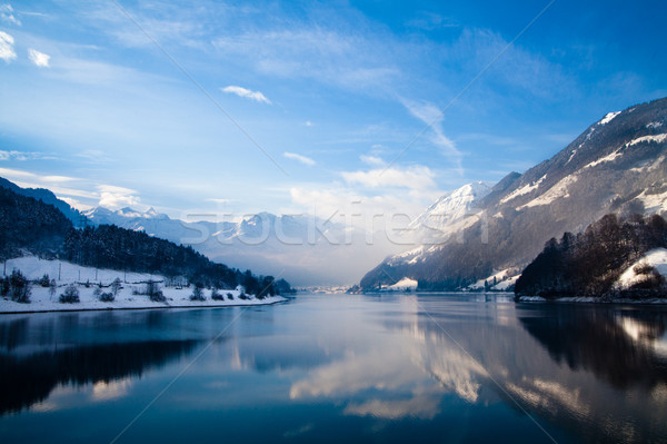 Inverno paisagem belo montanhas céu natureza Foto stock © EwaStudio