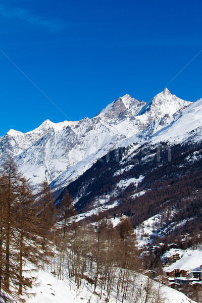 Bella inverno panorama Svizzera cielo città Foto d'archivio © EwaStudio