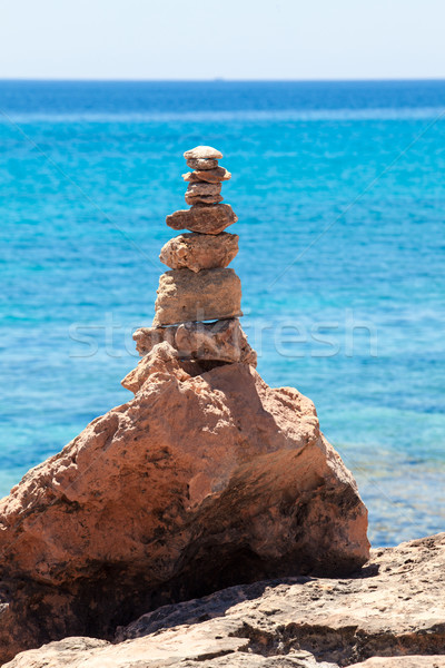 Pedras abstrato mar azul relaxar Foto stock © EwaStudio