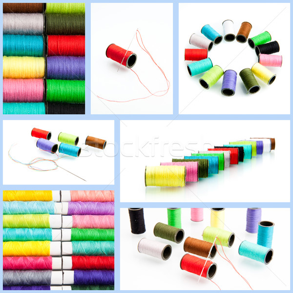 threads multicolored.  collection of color thread isolated on wh Stock photo © EwaStudio