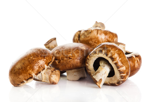 Friss gomba champignon izolált fehér étel Stock fotó © EwaStudio