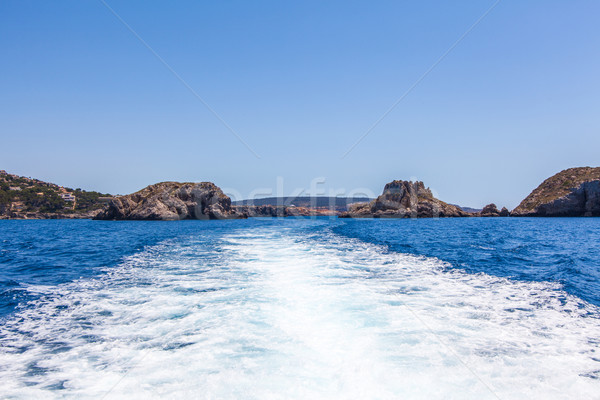 The waves from a high-speed boat.  waterway.  Sea Travel  Stock photo © EwaStudio