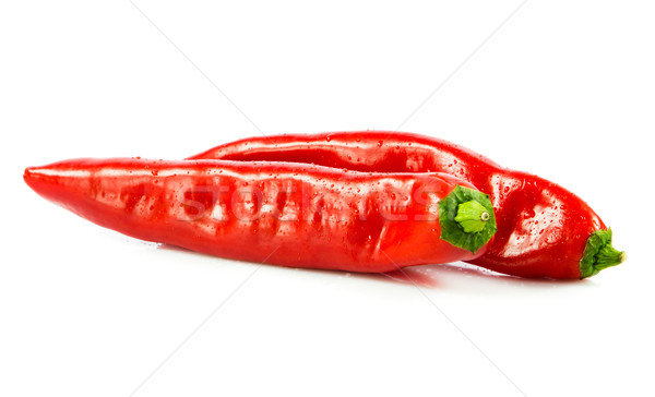 [[stock_photo]]: Piment · alimentaire · espace · vert · rouge · usine