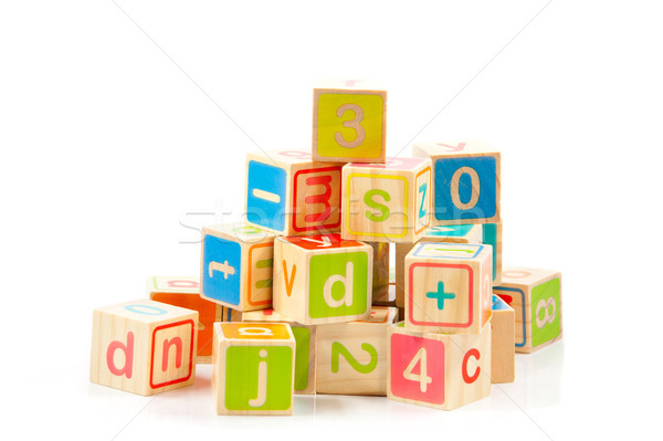 Bois alphabet blocs bébé bois école [[stock_photo]] © EwaStudio
