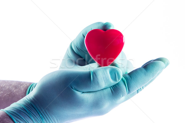 Medizinischen Arzt halten Herz Krankenversicherung Gesundheit Stock foto © EwaStudio