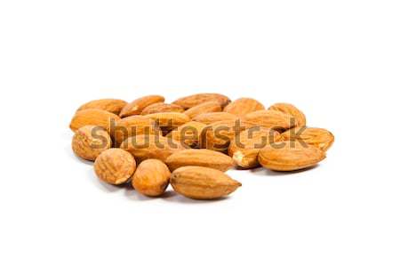 Stock photo: almond nuts isolated