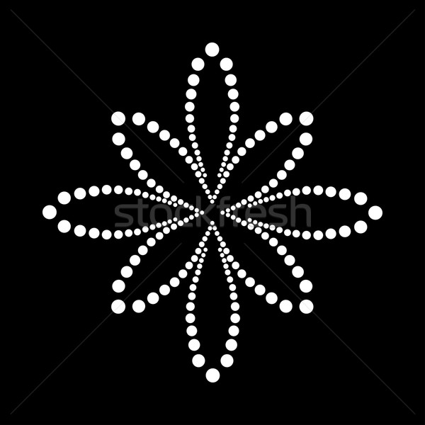 Abstrakten gepunktete schwarz weiß Textur Blume Stock foto © ExpressVectors