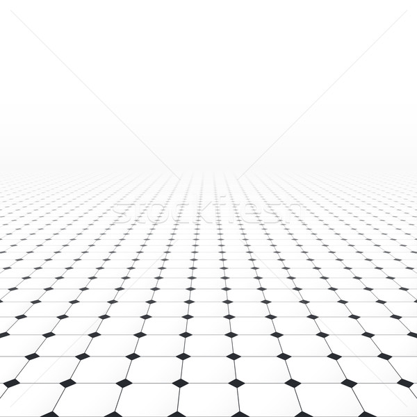 Azulejos infinito piso abstrato perspectiva luz Foto stock © ExpressVectors
