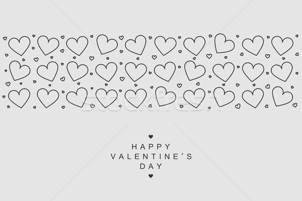 Stockfoto: Harten · iconen · banner · gelukkig · valentijnsdag · kaart