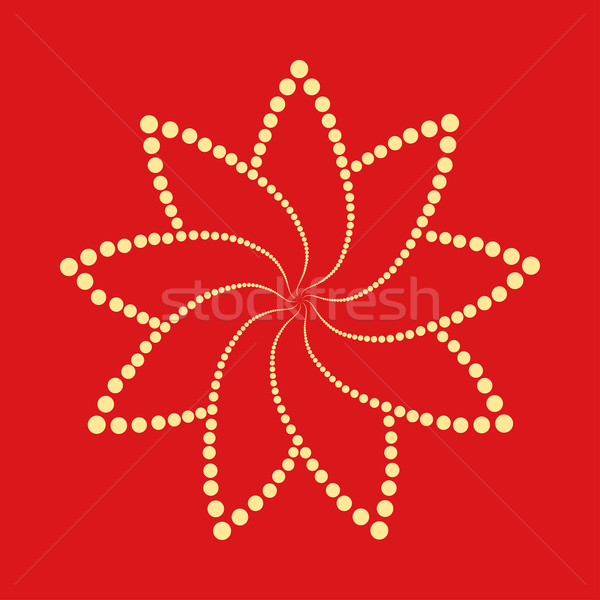 Abstrato pontilhado flor forma pintar Foto stock © ExpressVectors