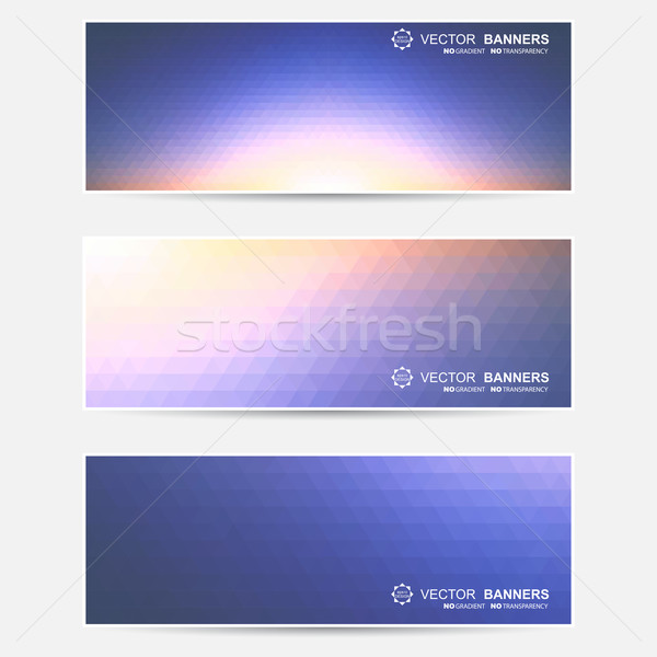 Wektora banery zestaw banner nie gradienty Zdjęcia stock © ExpressVectors