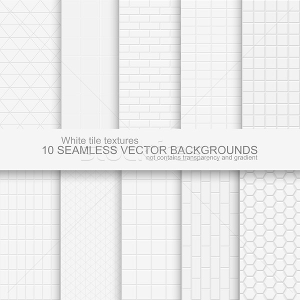 10 white tile backgrounds Stock photo © ExpressVectors