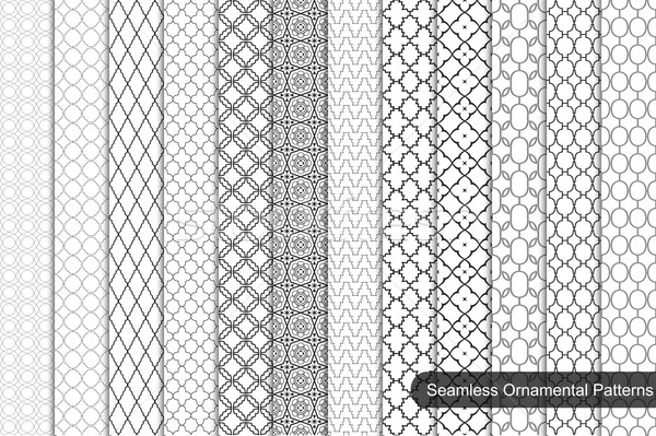 Stock photo: Ornamental seamless patterns.