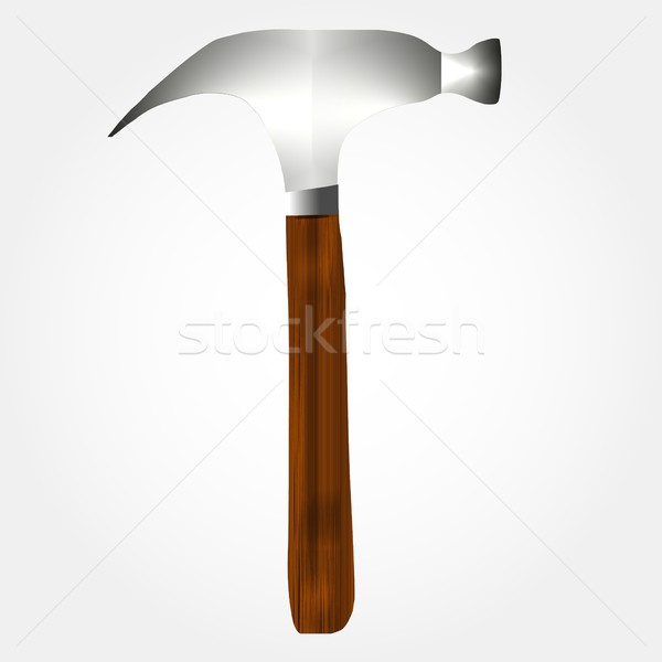 Vector illustration of the hammer Stock photo © ExpressVectors