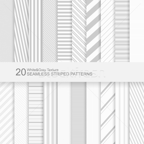 Bezszwowy pasiasty wzorców 20 wektora biały Zdjęcia stock © ExpressVectors