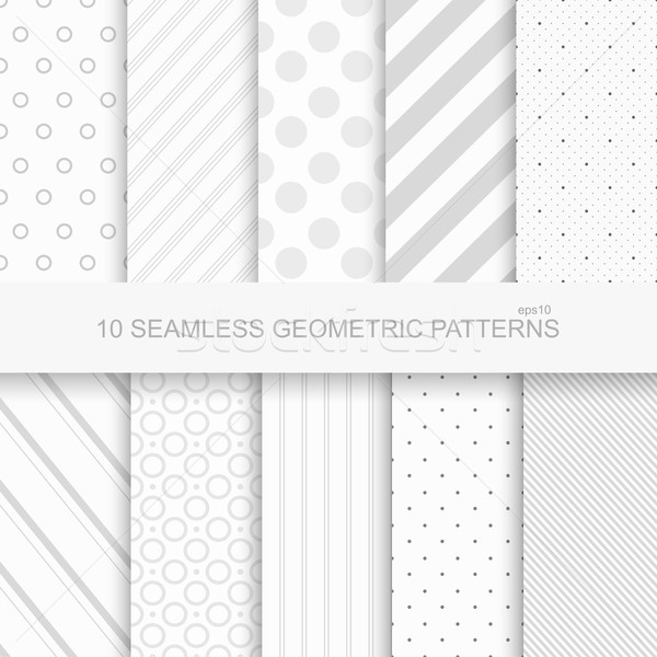 10 geometric alb gri textură Imagine de stoc © ExpressVectors