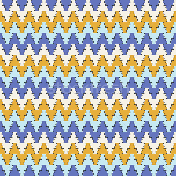 Vector patroon naadloos zigzag retro kleuren Stockfoto © ExpressVectors
