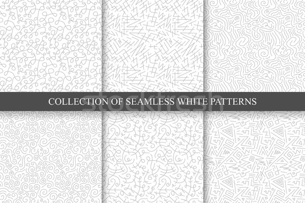 Hand drawn seamless curly patterns Stock photo © ExpressVectors