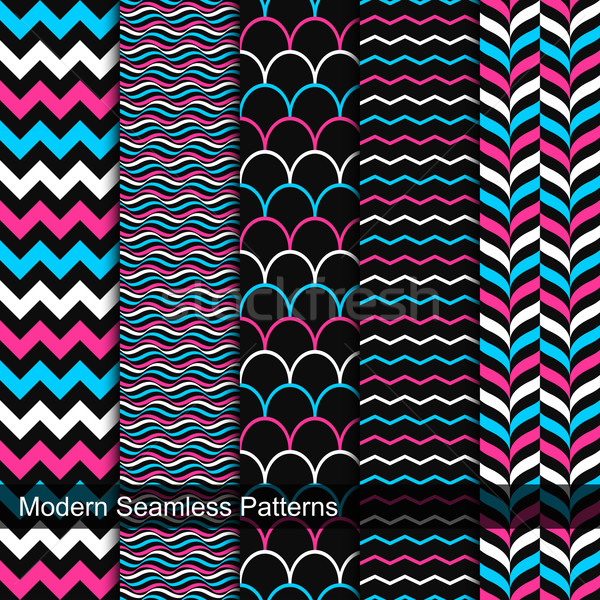 Vector seamless geometric patterns. Stock photo © ExpressVectors