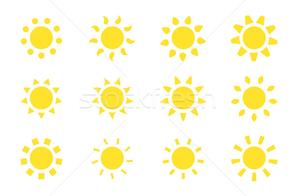 Vector sun icons set. Stock photo © ExpressVectors