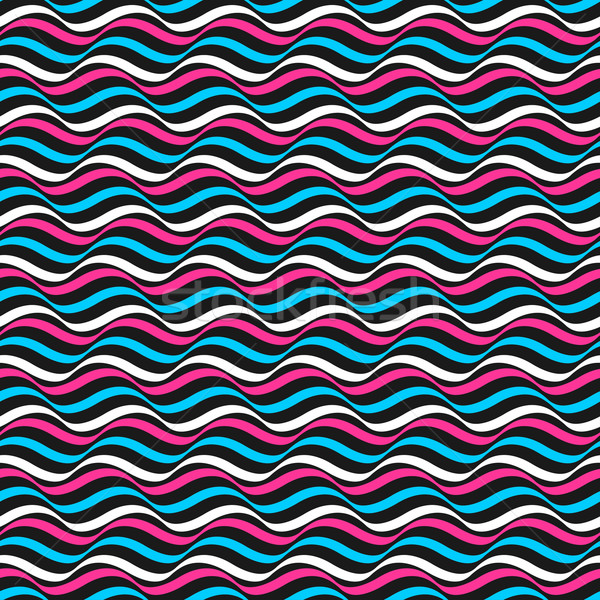 Wavy color pattern - vector repeatable background Stock photo © ExpressVectors