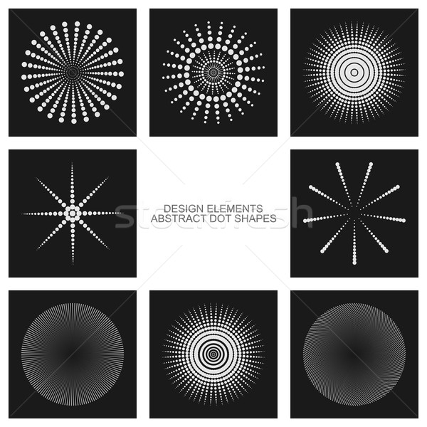 Dot shapes, vector set Stock photo © ExpressVectors