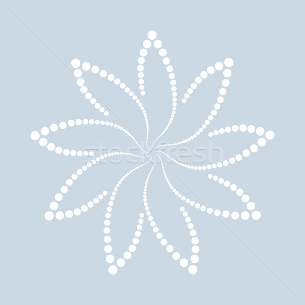 Résumé pointillé forme vecteur fleur [[stock_photo]] © ExpressVectors