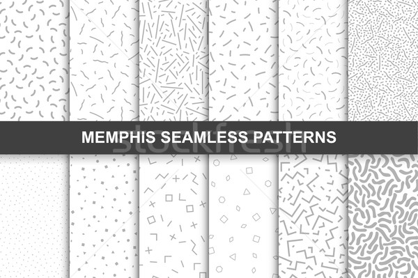 Collection of swathces memphis patterns - seamless. Stock photo © ExpressVectors
