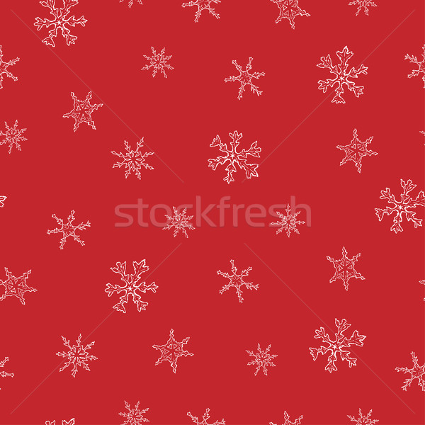 Weihnachten Schneeflocken Schneeflocke rot Party Stock foto © ExpressVectors