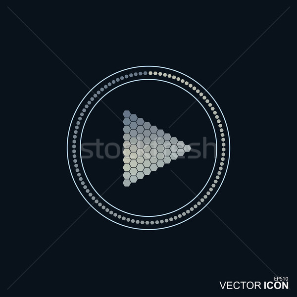 Abstract vector play icon Stock photo © ExpressVectors