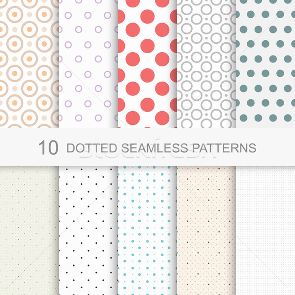 Dotted seamless vector patterns Stock photo © ExpressVectors